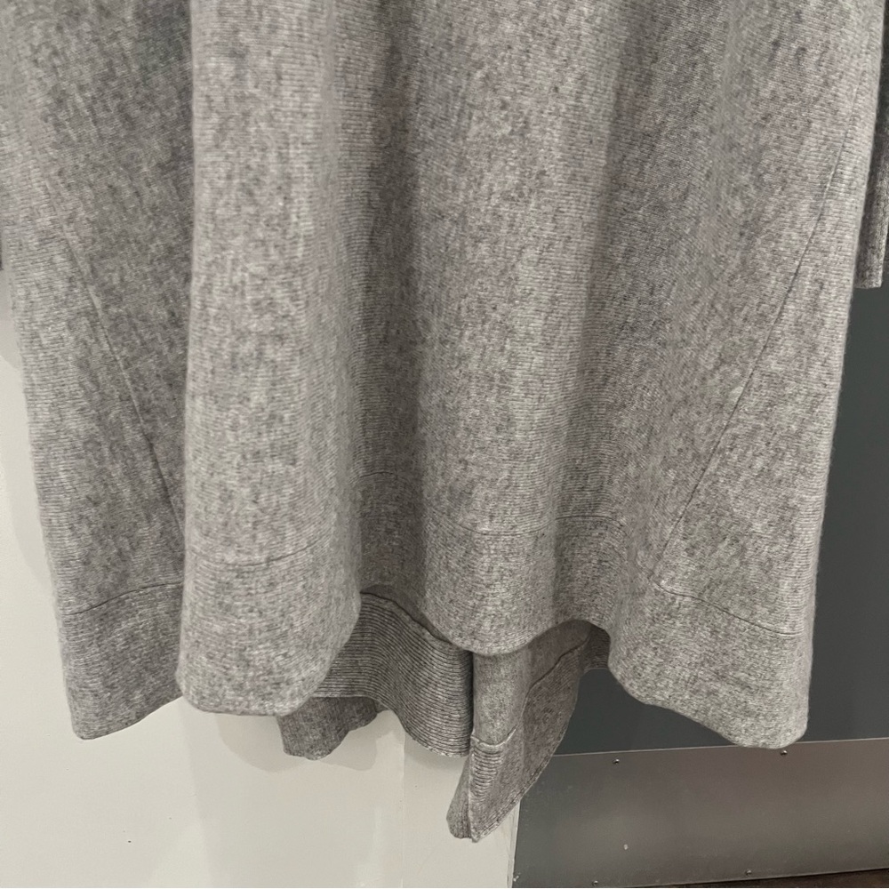 SOLD NWT Hatch 100% Cashmere Knit Airplane Cardigan Heather Gray Long Duster - Picture 12 of 12